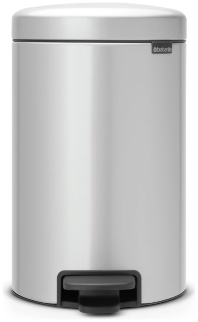 Brabantia newIcon 12 Litre Pedal Bin - Metallic Grey.